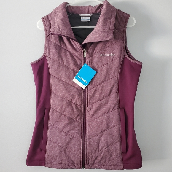 Columbia Sportswear Dandi Camp II Burgundy Full Zip Vest Size M - Picture 1 of 3
